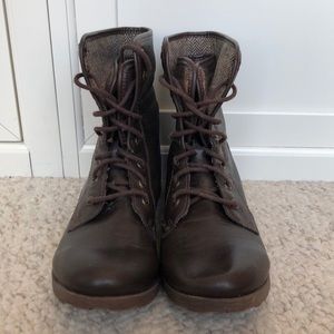 Rock & Candy Brown Combat Boots